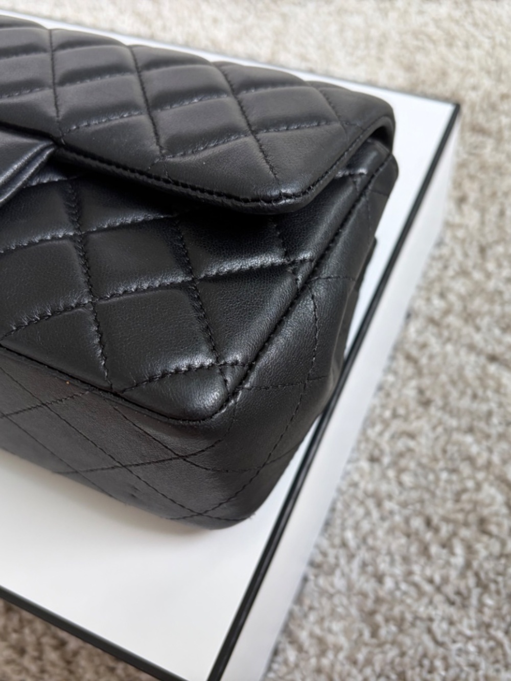 Chanel Classic Black Lambskin Flap Rectangular Mini LGHW 24 series - Picture 12 of 17